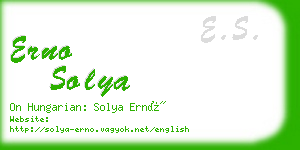 erno solya business card